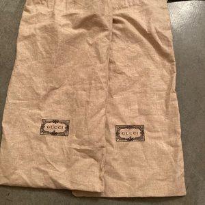 Gucci Shoes Dust Bags in Brown Linen Mix. Standard Size. Unisex.